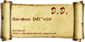 Darabos Dávid névjegykártya